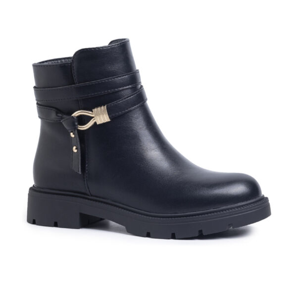 Trendy Buckle Boots - Zwart